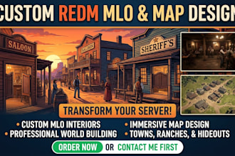 create custom redm mlo design, redm map building, redm server mlo