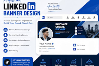 design premium and professional linkedin banner