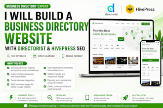 build business directory website directorist hivepress event calender seo websit