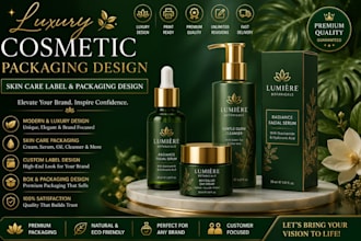 design luxury cosmetic packaging design skin care label and packaging design