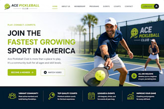 build squarespace pickleball club website court booking website sport club site