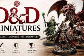 paint custom dnd and tabletop miniatures