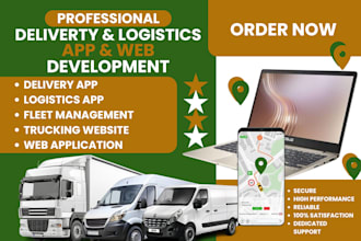 develop delivery app, logistics app, fleet management web application