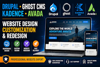 build, customize, redesign drupal, ghost cms, avada and kadence websites