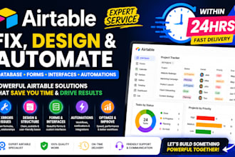 fix and design airtable interface form automation within 24hrs