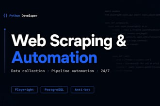 build a python web scraper and automation bot