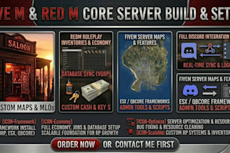 be your fivem server developer, redm server developer, redm vorp server