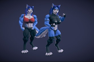 custom vrchat furry avatar furry nsfw vr chat avatar vrc character