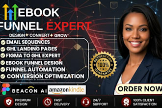 do ebook sale funnel landing page ghl expert figma design