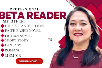 beta read your christian book memoir fiction novel short story