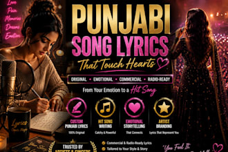 write professional punjabi song lyrics for singers and artists