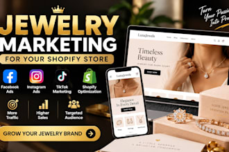do jewelry marketing for your shopify store with social media ads and marketing