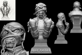 sculpt realistic 3d head bust statues bust model 3d face model for 3d print