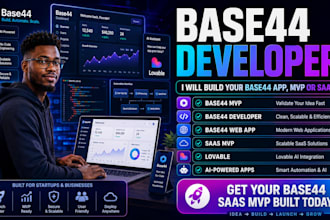 do base44 development, base44 design, and a base44 saas via base44