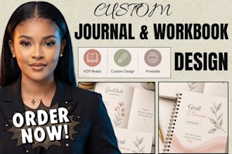 design stunning journal, workbook, planner, or ebook for KDP