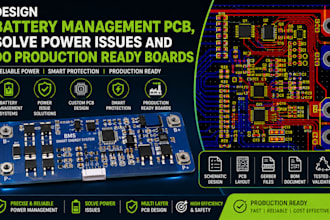 design battery management pcb, solve power issues and do production ready boards