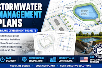 prepare stormwater management plans for residential and commercial developments