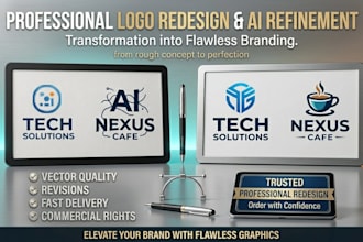 professionally redesign your old logo or refine ai graphics