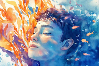 illustrate anything in watercolor style