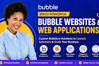 design bubble website bubble mvp saas bubble app developer bubble io zapier auto