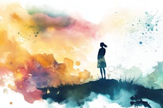 make a watercolor illustration