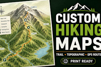 design custom hiking maps trail maps and topographic maps