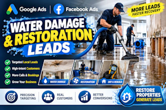 run google ads facebook ads for water damage and water restoration leads