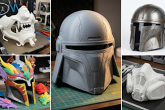 custom 3d mask print and paint cosplay mask and ship to you