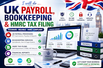 do UK payroll, bookkeeping and hmrc tax filing