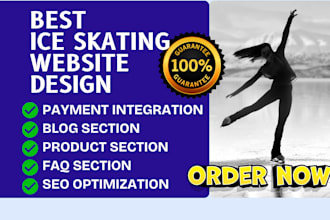 build ice skating website skate club automobile skateboard ski gear website