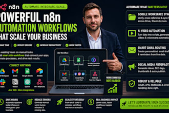 build advanced n8n automation workflows for ai video and data syncing
