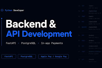 develop a python backend API with fastapi and postgresql