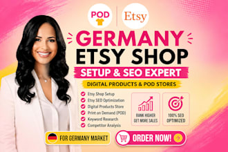 germany setup etsy shop, etsy digital products, etsy pod, germany etsy seo
