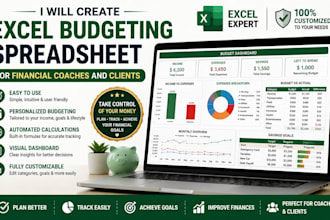 create excel budgeting spreadsheet for financial coaches and clients