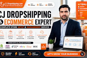 do cj dropshipping to temu shopify ebay wix tiktok listing