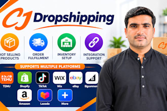do cj dropshipping to temu shopify ebay wix tiktok listing
