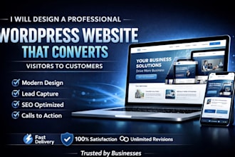 design a professional wordpress website that convert visitor to customers