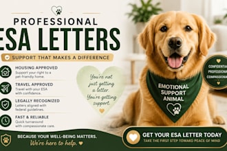 professionally write legally esa letters
