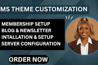 build ghost cms website setup ghost blog customize ghost theme ghost newsletter