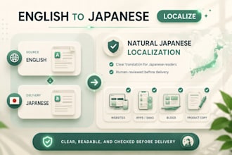 localize english content into natural japanese