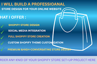build shopify store, shopify store design, dropshipping store