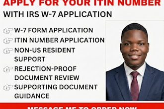 help you apply for your itin with a complete w7 application