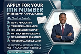 apply for your itin number with irs w7 application