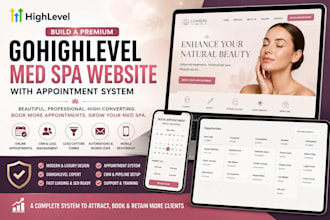 create a gohighlevel med spa website with appointment system