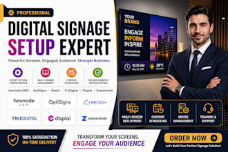 setup digital signage hexnode uem optisigns reach trudigital displai zeetaminds
