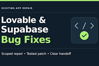 fix bugs in your lovable or supabase app