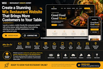 create wix restaurant menu website wix food website wix catering website