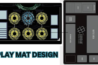 design a custom anime tcg playmat for yugioh, pokemon, mtg, and one piece