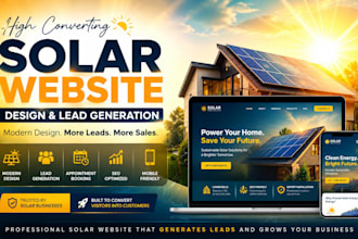 solar leads, roofing leads, hvac solar landing page, solar logo website