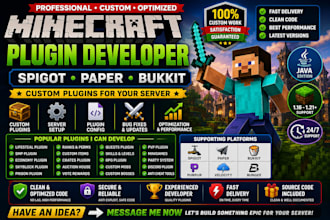 develop minecraft server plugins using spigot paper and bukkit